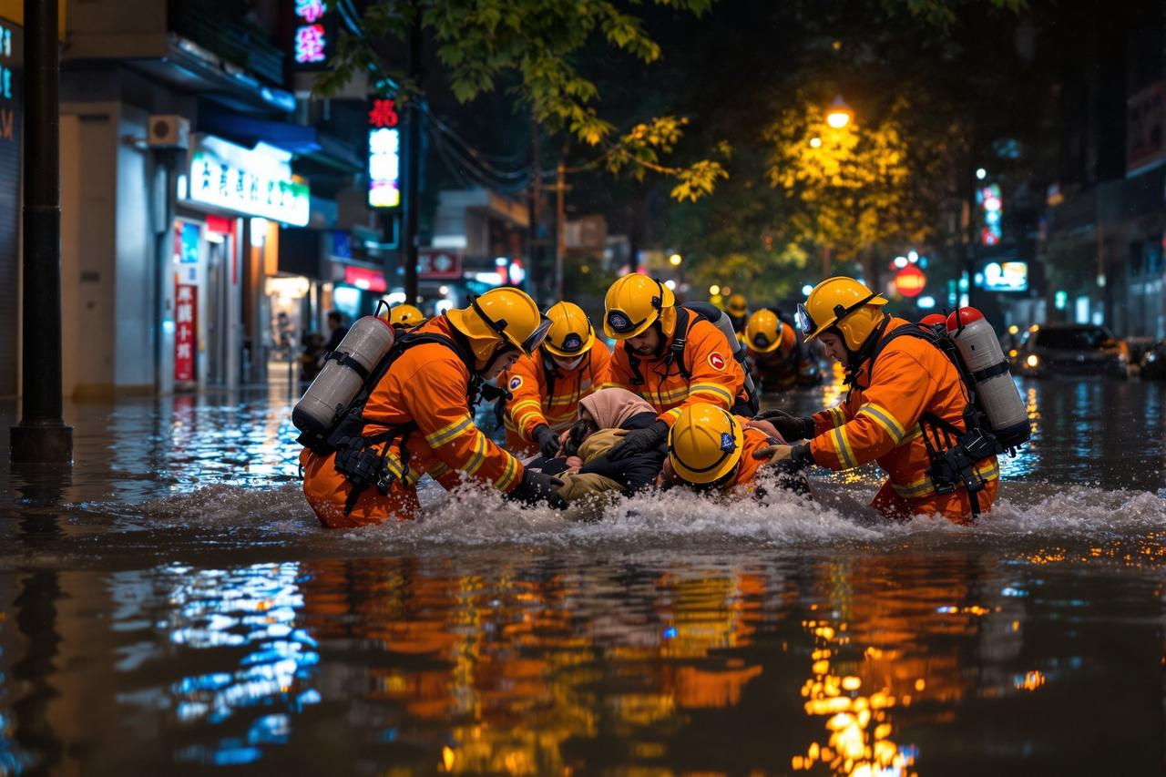 每日吃瓜在线社会聚焦：暴雨内涝救援人员连夜转移被困群众感人画面
